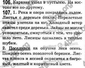 ГДЗ Російська мова 7 клас сторінка 106-107